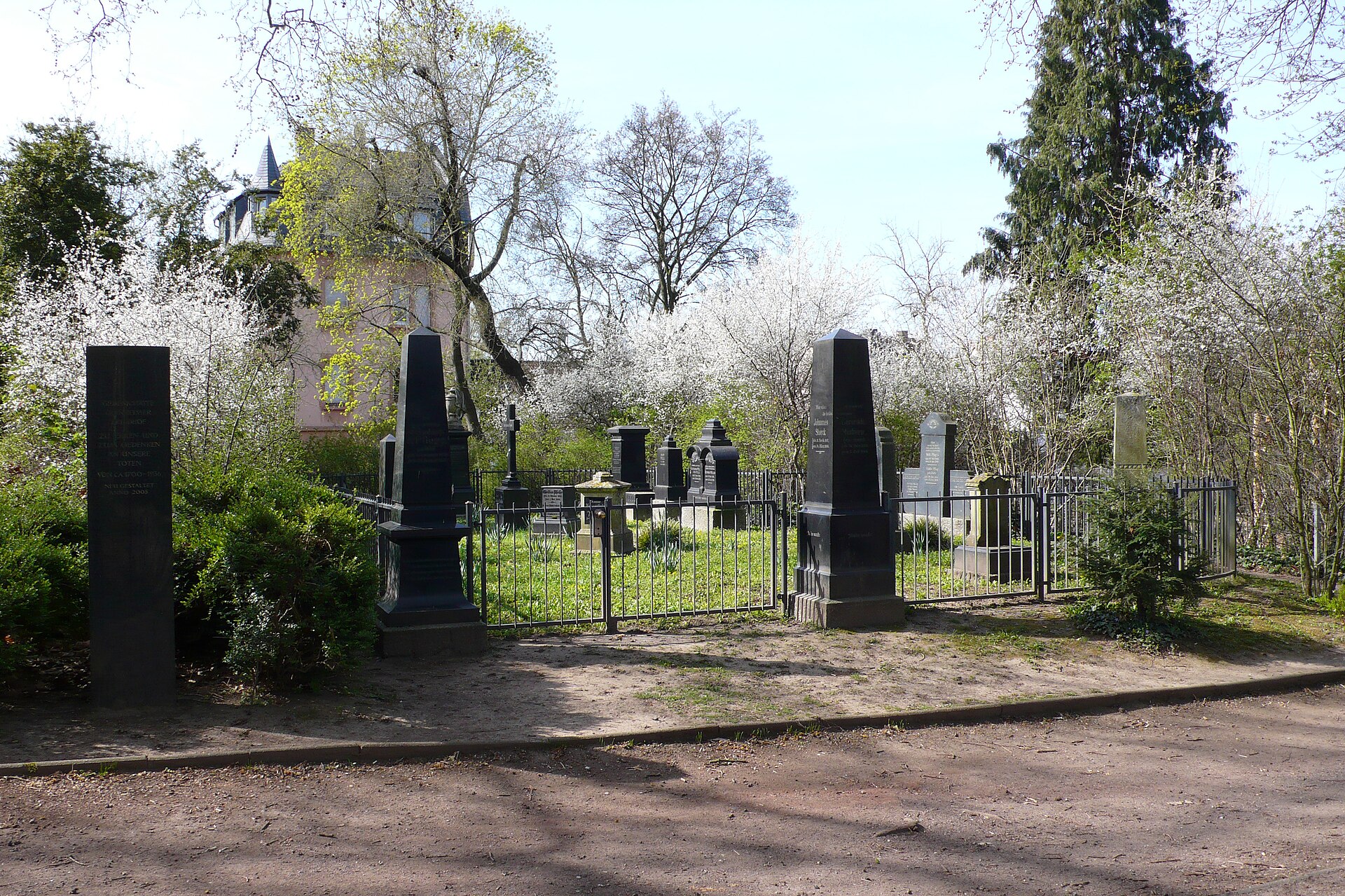 Historischer Friedhof in Frühlingsblüte – Sven Paizdzior Friedhofsgärtnerei Frankfurt